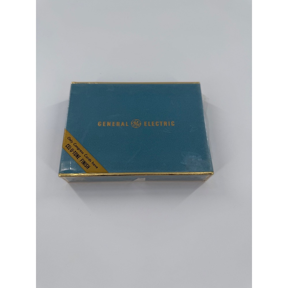 Vintage Congress Playing Cards GE General Electric Double Deck Cel-U-Tone Sealed